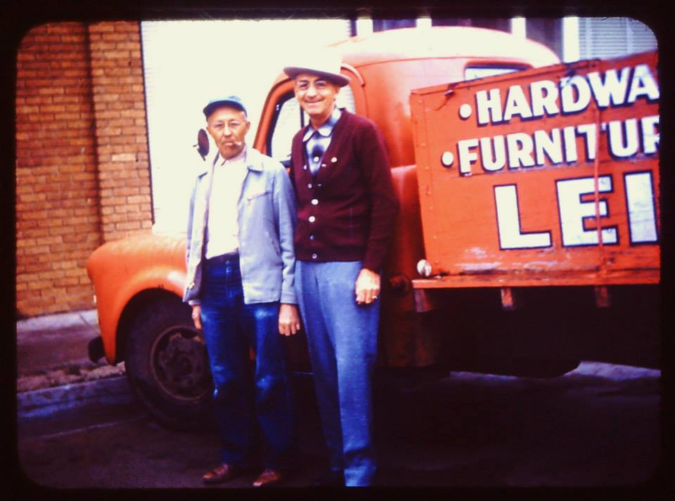 Joe Leifeld and Alphonse Mannelein at the hardware store